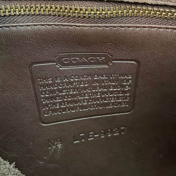Vintage Coach Mahogany Brown Leather Willis Bag Made In Italy 9927 Gorgeous! - Picture 11 of 11